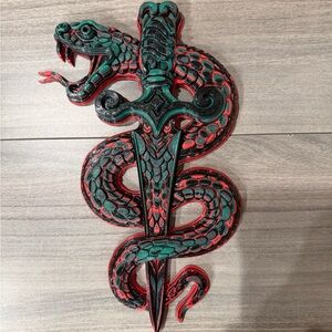 Snake and Dagger Wall Art